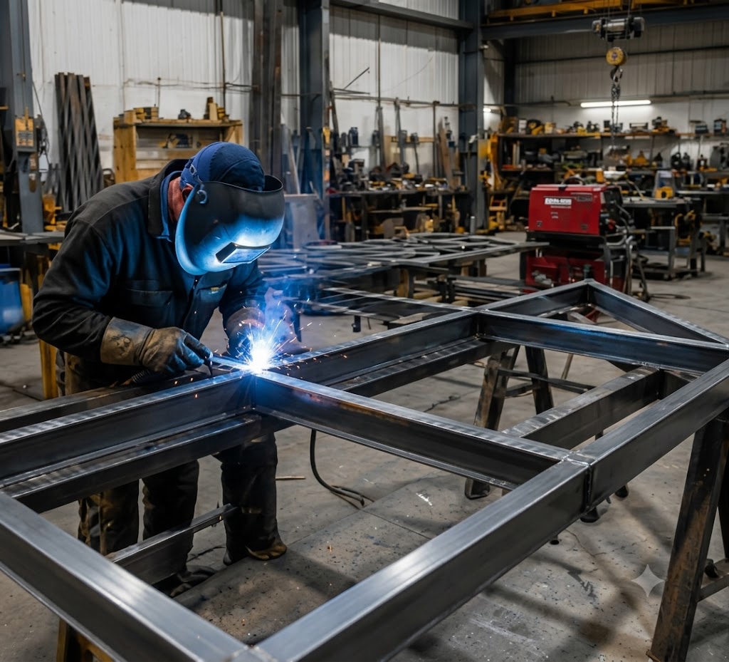 Custom metal fabrication workshop